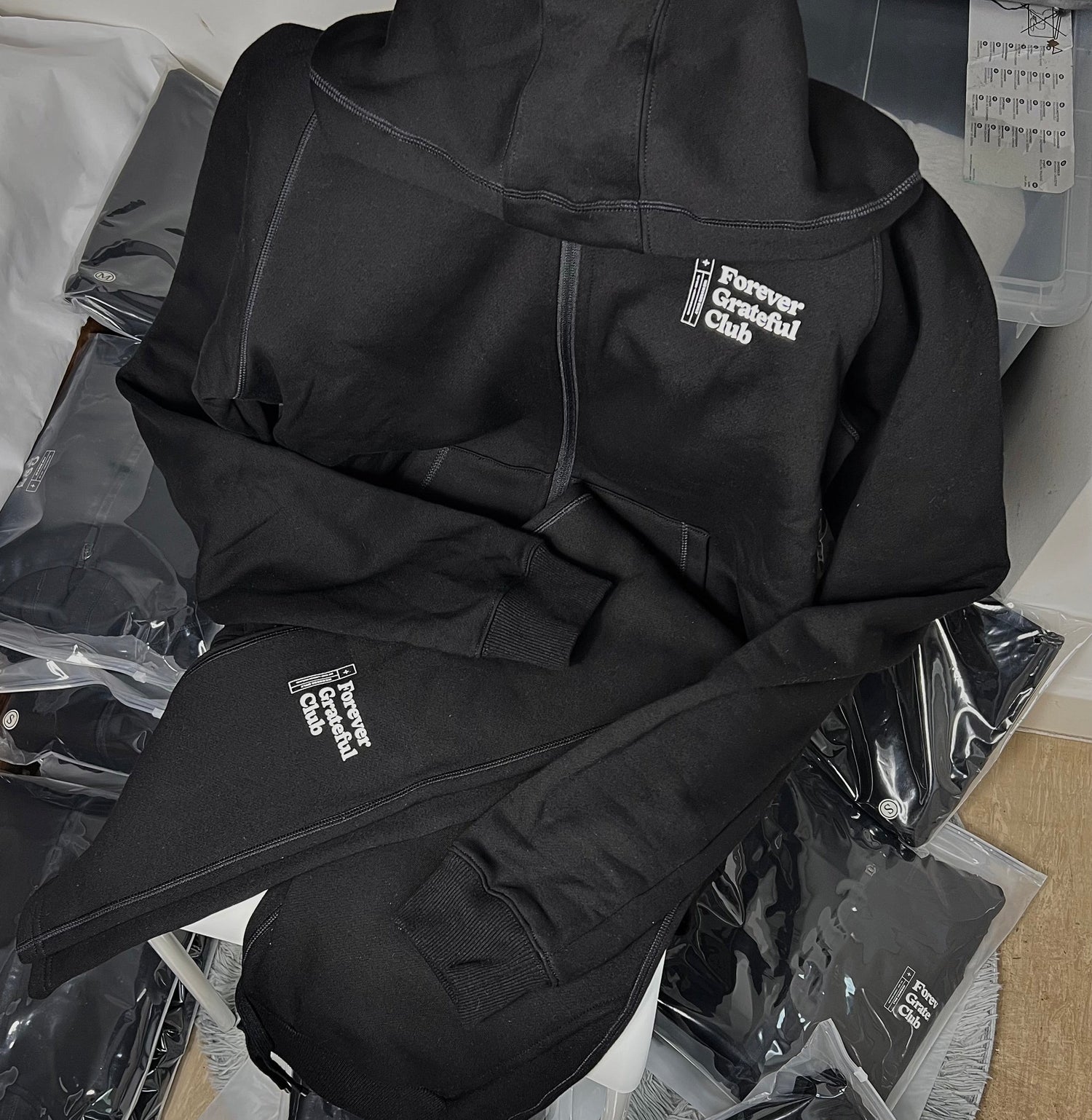 black premium tracksuit set